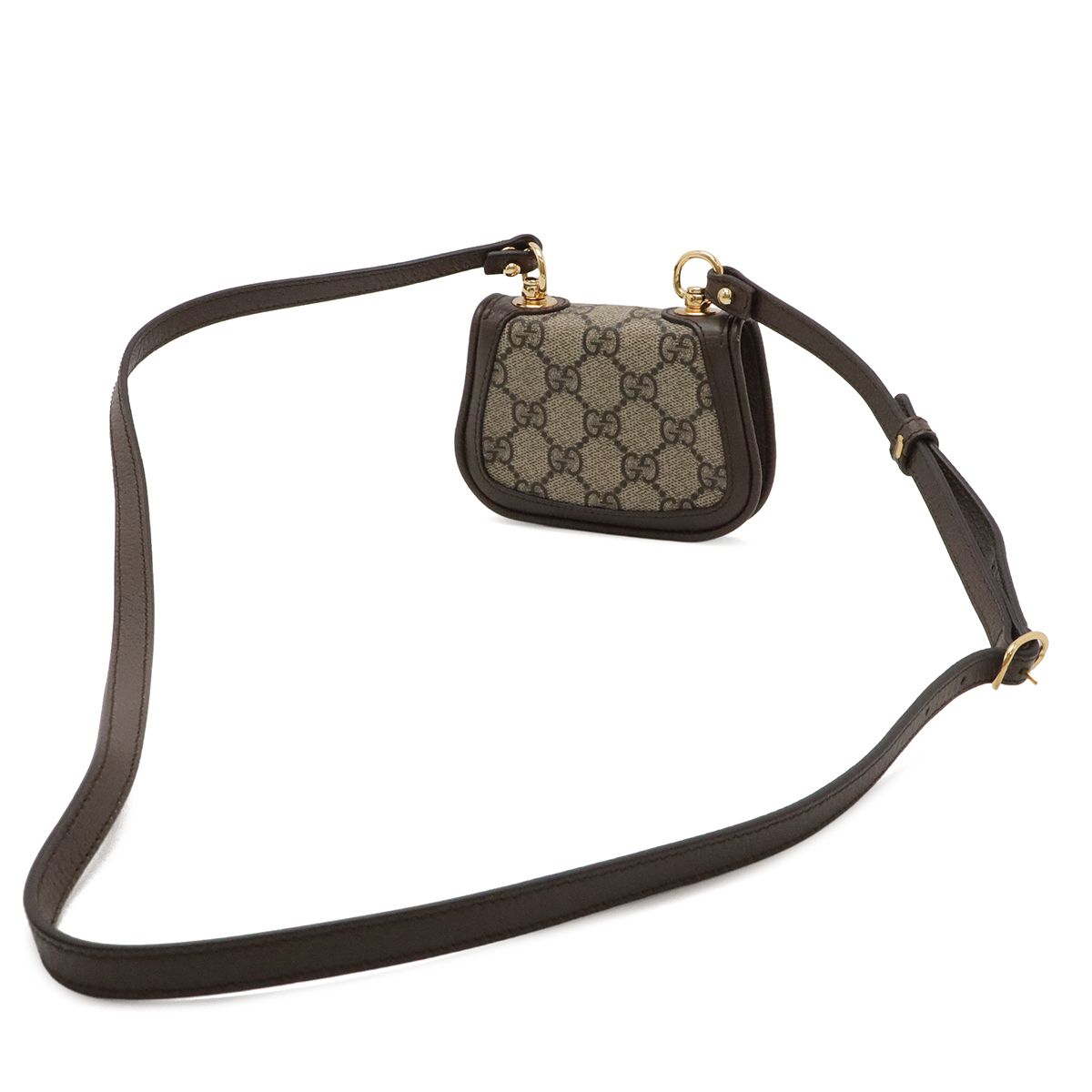 Gucci Blondie Interlocking GG Supreme Shoulder Pouch Bag Beige Brown Gold — view 2
