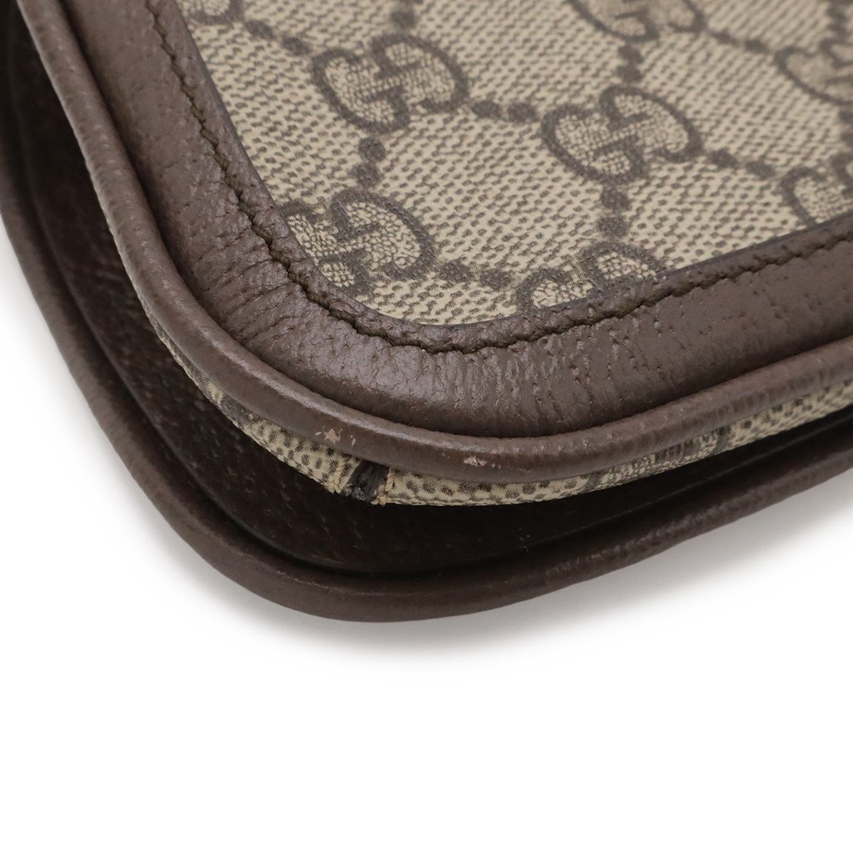Gucci Blondie Interlocking GG Supreme Shoulder Pouch Bag Beige Brown Gold — view 3