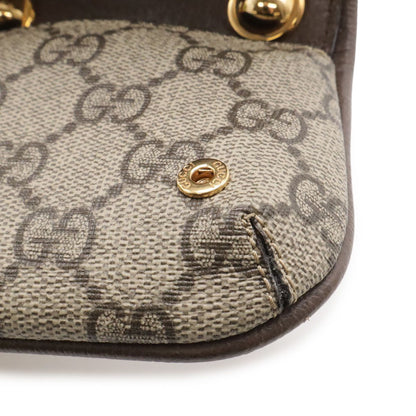 Gucci Blondie Interlocking GG Supreme Shoulder Pouch Bag Beige Brown Gold — view 7