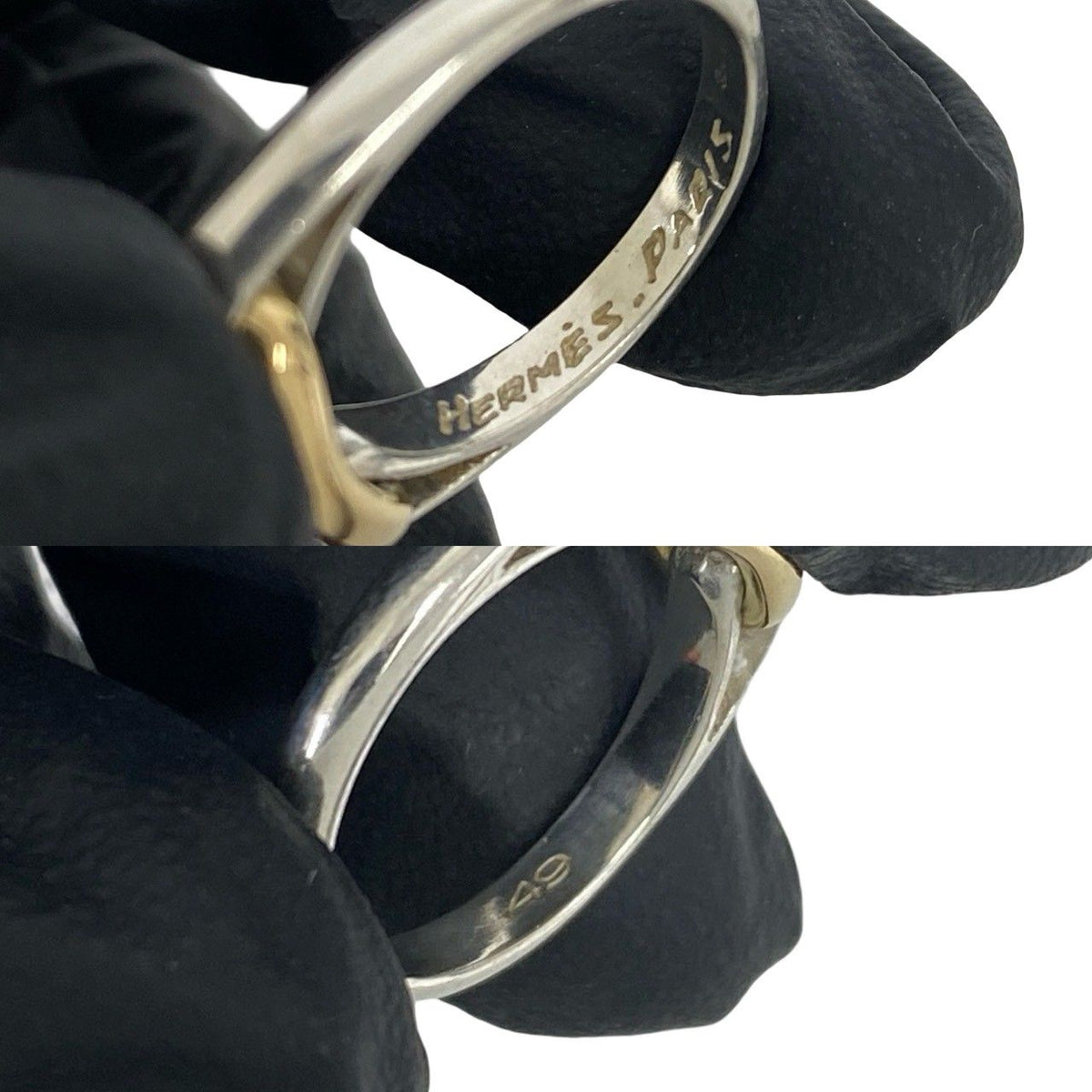Hermes Chaine D'Ancre Ring 925 Sterling Silver Gold — view 3