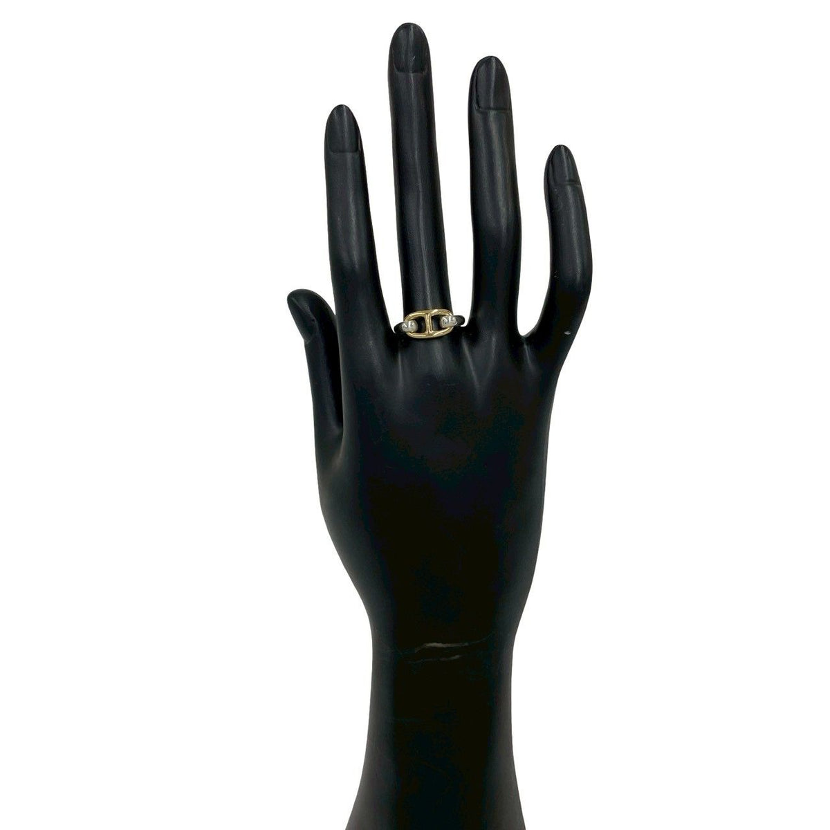 Hermes Chaine D'Ancre Ring 925 Sterling Silver Gold — view 2