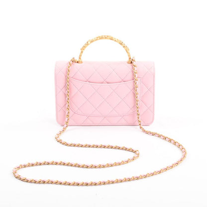 Chanel Chain Wallet Top Handle Shoulder Bag — view 3