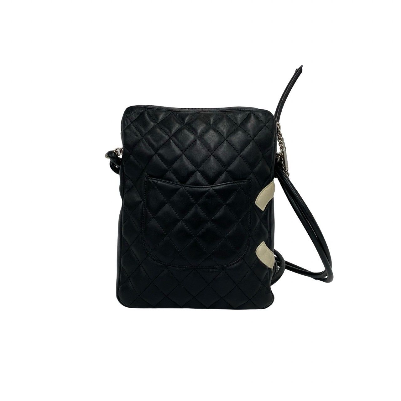 Chanel Cambon Line CC Logo Leather Mini Shoulder Bag Pochette Black — view 3