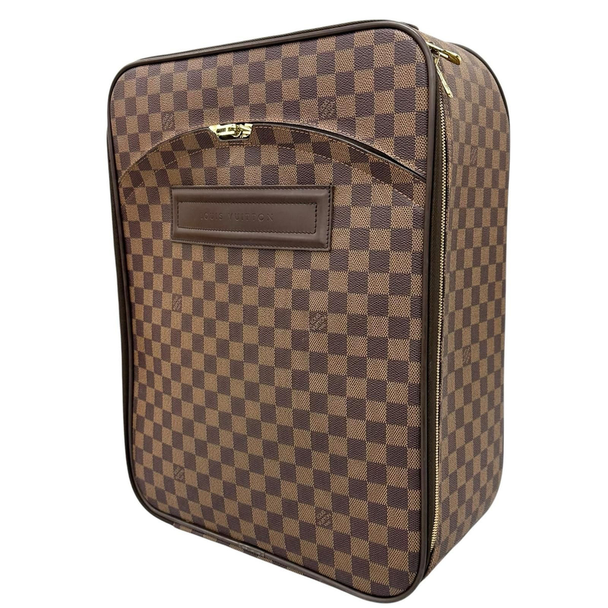 Louis Vuitton Pegase 45 Damier Ebene Leather Brown Bag Gold — view 4