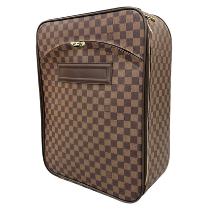 Louis Vuitton Pegase 45 Damier Ebene Leather Brown Bag Gold — view 4