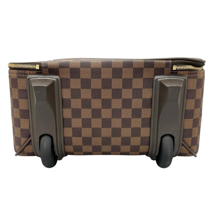 Louis Vuitton Pegase 45 Damier Ebene Leather Brown Bag Gold — view 3