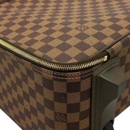 Louis Vuitton Pegase 45 Damier Ebene Leather Brown Bag Gold — view 8
