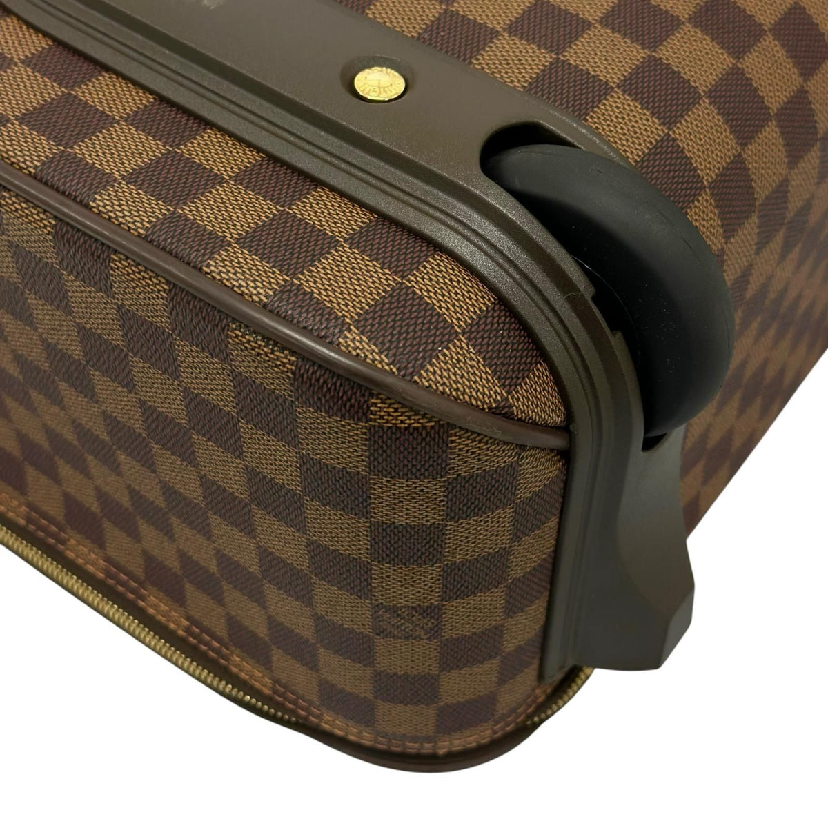 Louis Vuitton Pegase 45 Damier Ebene Leather Brown Bag Gold — view 7