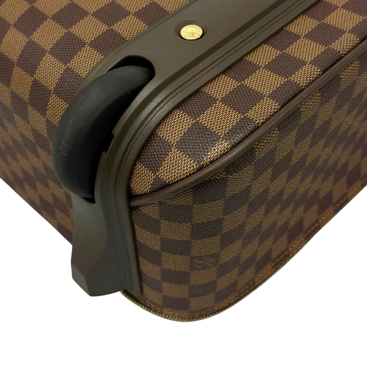 Louis Vuitton Pegase 45 Damier Ebene Leather Brown Bag Gold — view 6