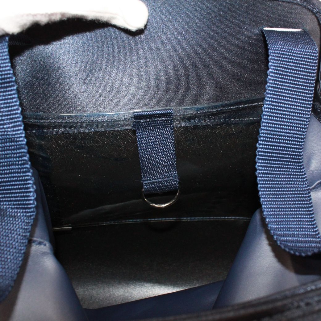 Hermes Sherpa Travel Around The Stars Nylon Navy Backpack Silver — view 8
