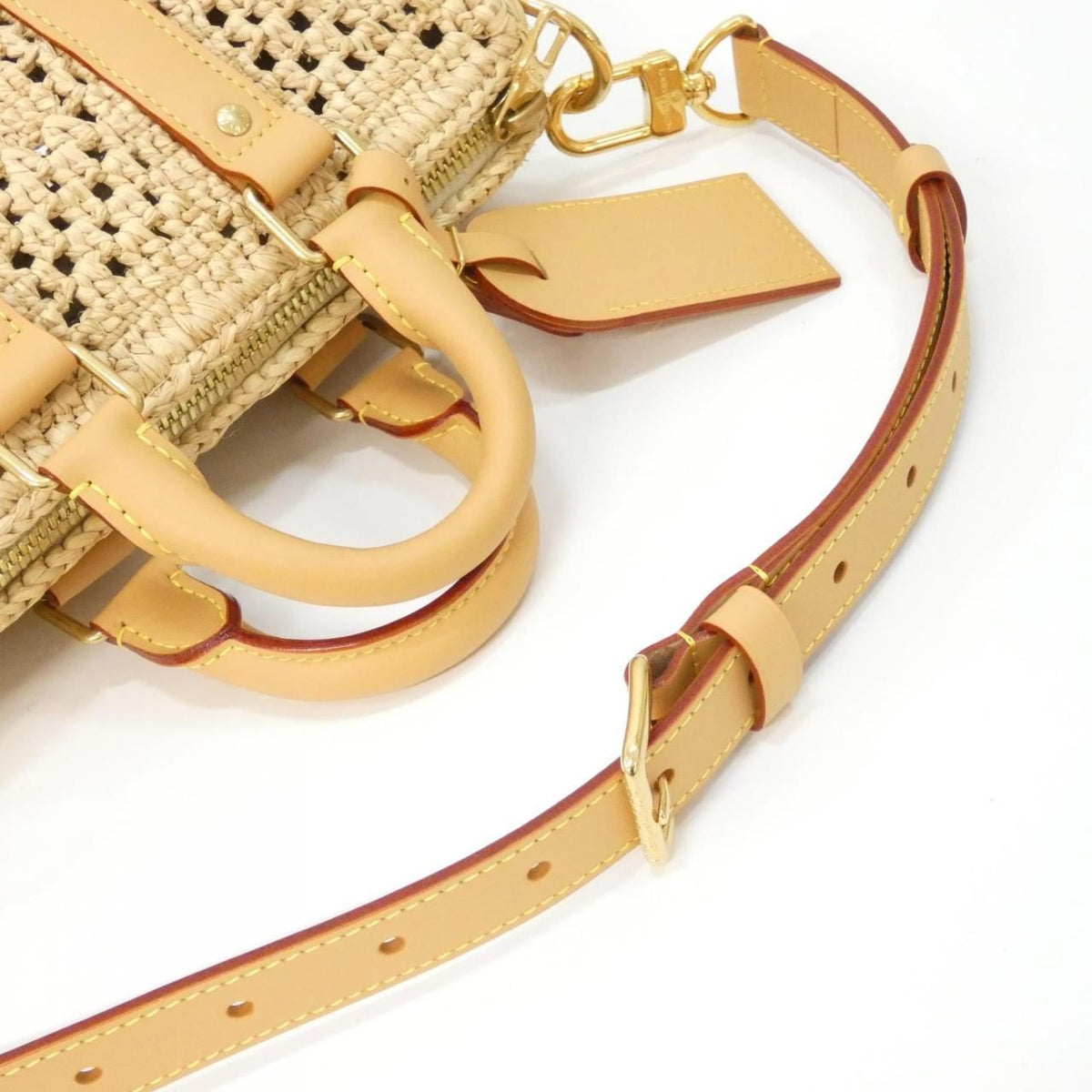 Louis Vuitton Damier Raffia Keepall Bandouliere 25 Boston Bag — view 5