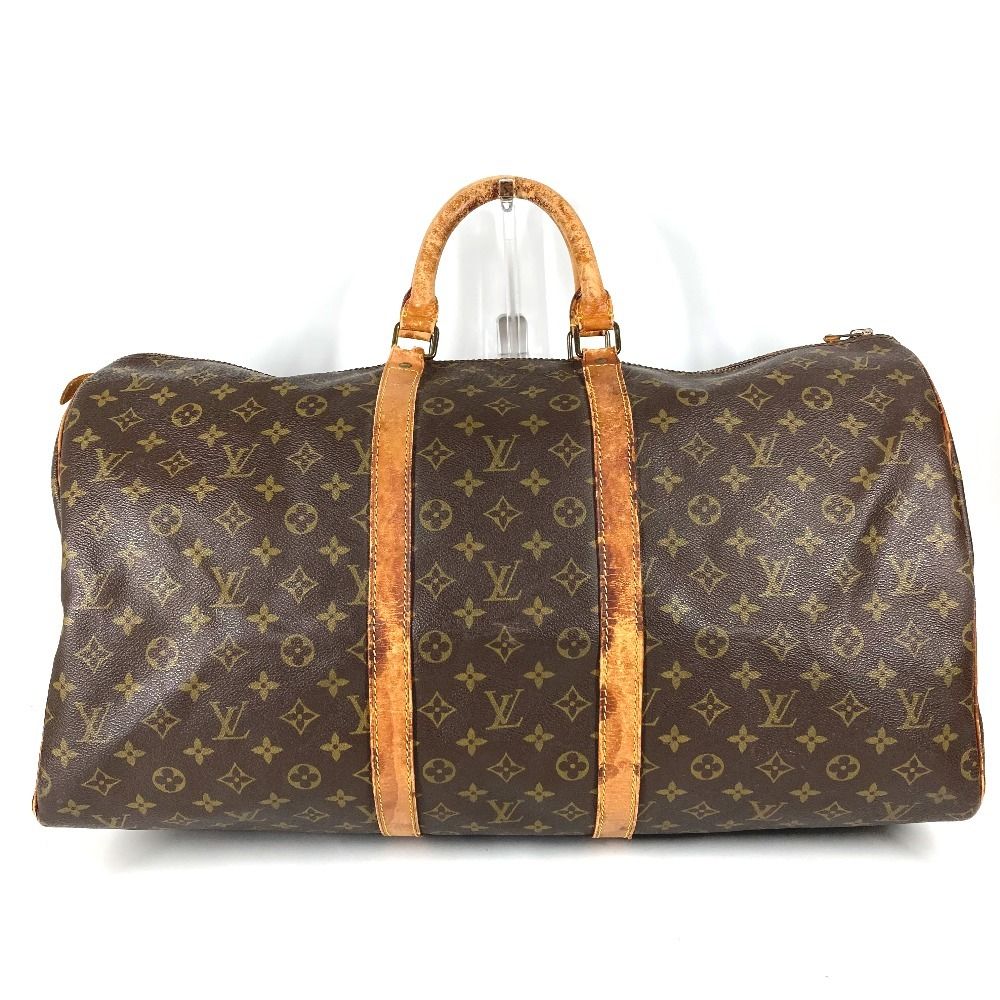 Louis Vuitton Boston Bag Keepall 55 Monogram Canvas Brown