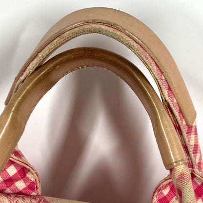 Chanel Handbag CC Logo Gingham Check Canvas Pink — view 6