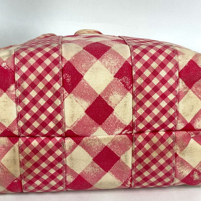 Chanel Handbag CC Logo Gingham Check Canvas Pink — view 5