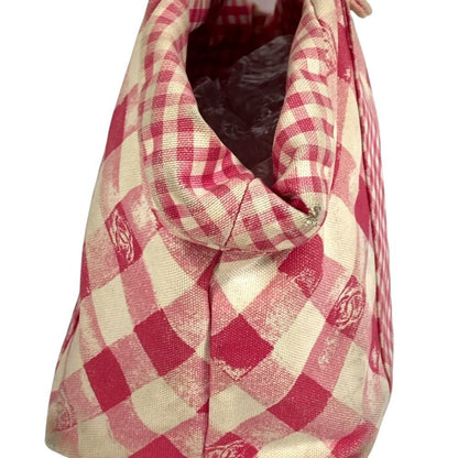 Chanel Handbag CC Logo Gingham Check Canvas Pink — view 4