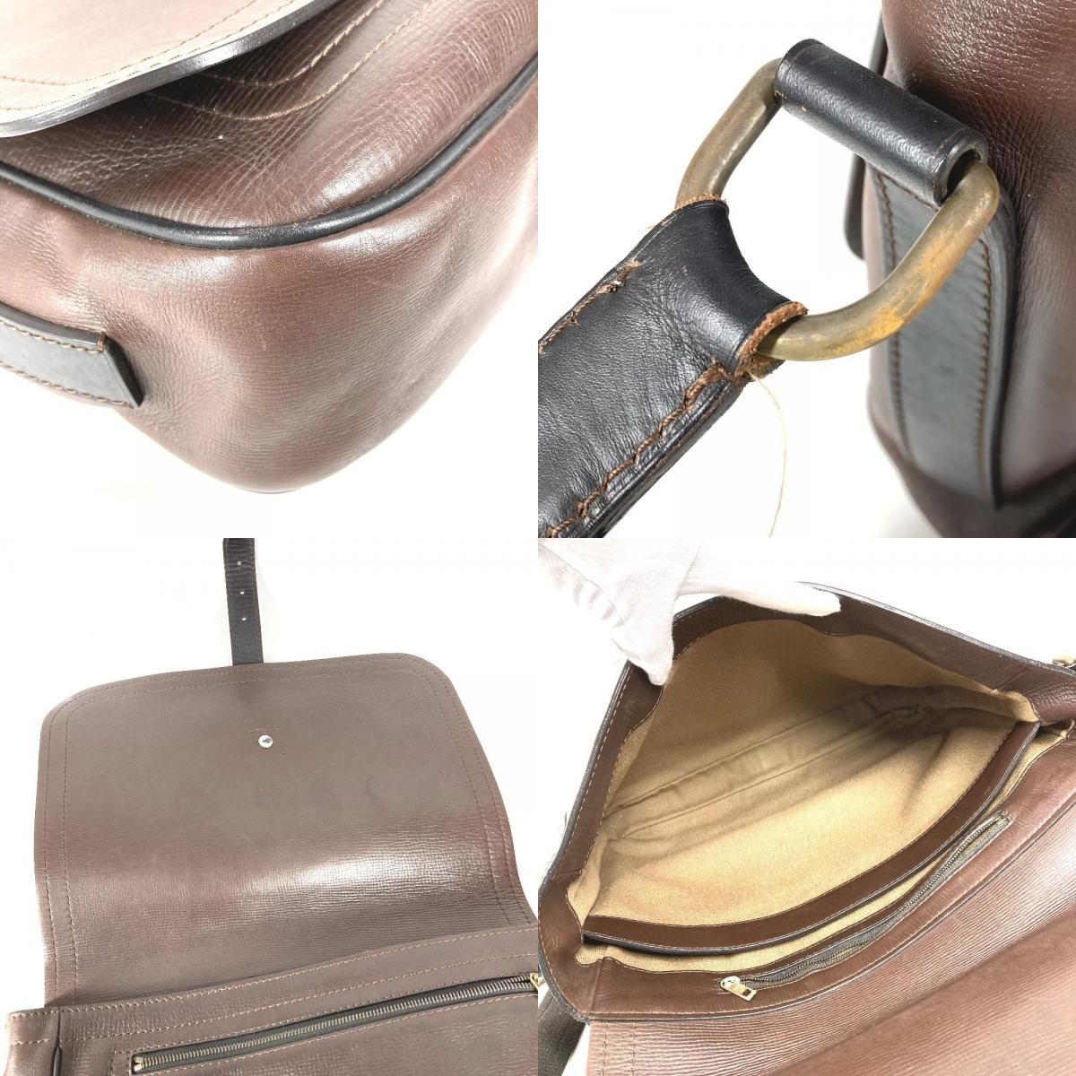 Louis Vuitton Shoulder Bag Omaha Utah Leather Cafe Brown — view 7