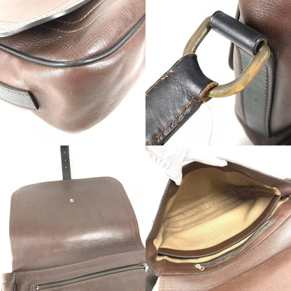 Louis Vuitton Shoulder Bag Omaha Utah Leather Cafe Brown — view 7