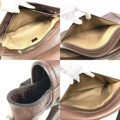 Louis Vuitton Shoulder Bag Omaha Utah Leather Cafe Brown — view 8