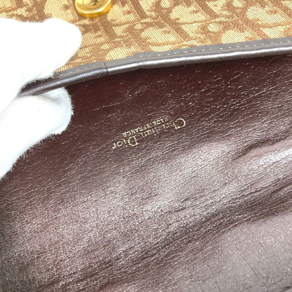 Dior Shoulder Bag Logo Trotter Leather Canvas Beige — view 7