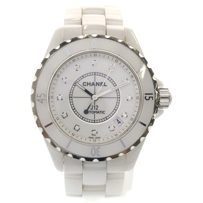 Chanel Diamond Ce SS At Ceramic Stainless Steel Automatic Watch White