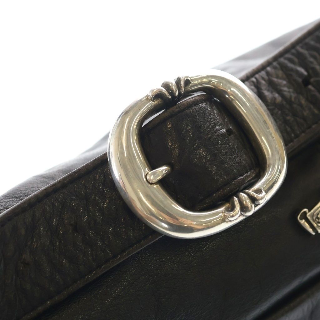 Chrome Hearts 1 Snat Pack Daga Zip Gunslinger Belt Leather Waist Bag Black — view 6