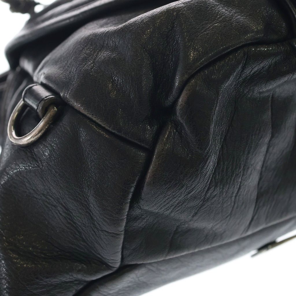 Chrome Hearts 1 Snat Pack Daga Zip Gunslinger Belt Leather Waist Bag Black — view 5