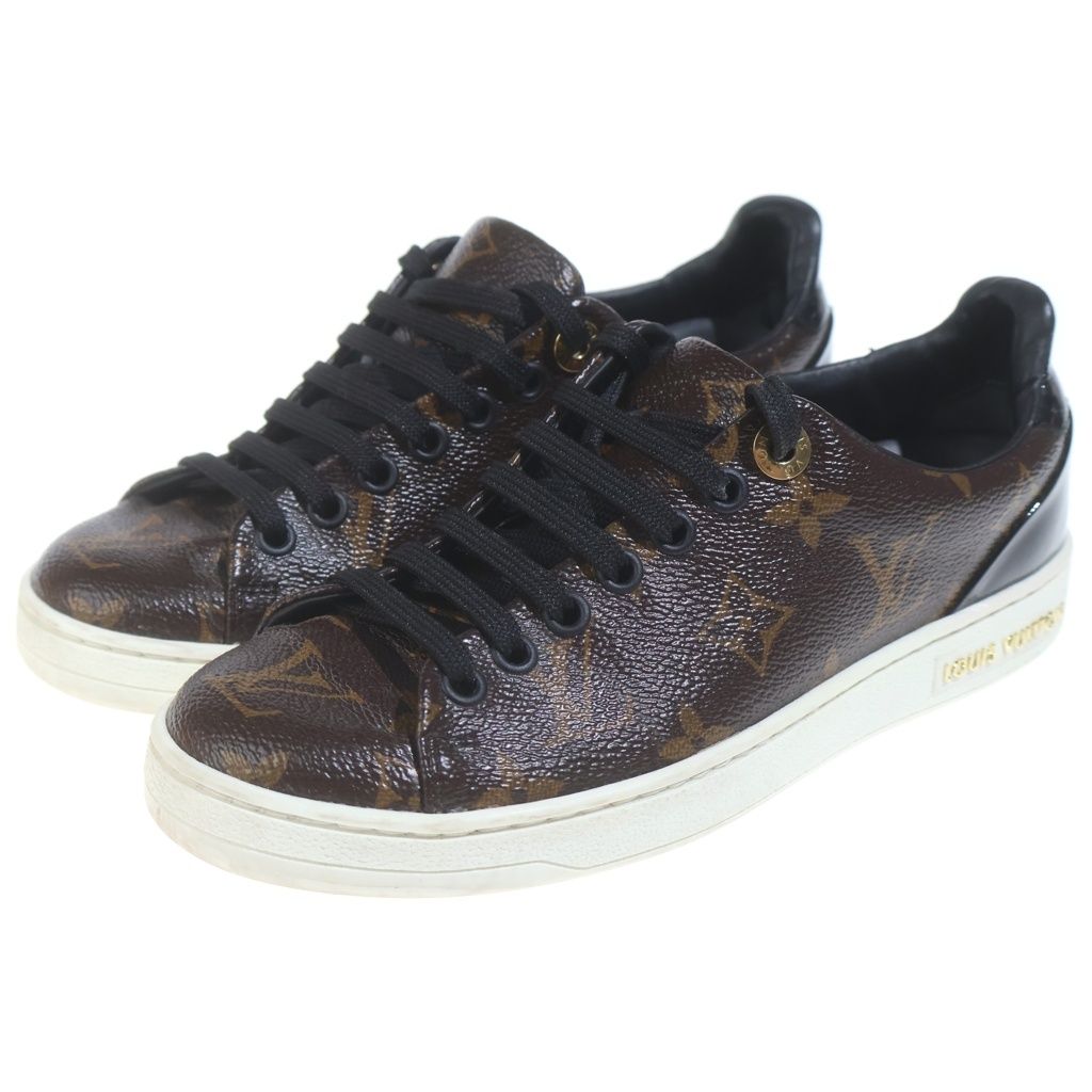 Louis Vuitton Front Row Line Sneakers Patent Monogram Canvas Row Low — view 2
