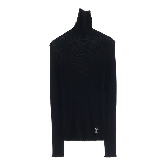 Louis Vuitton Long Sleeved Wool Knit Sweater Long Sleeve Black