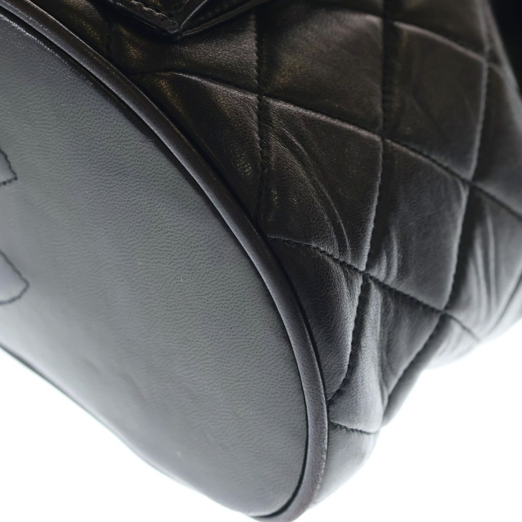Chanel Quilted Backpack Lambskin Gold Black Seal — view 5