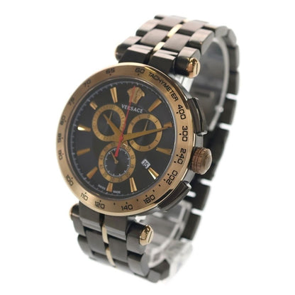 Versace Aion Chrono Gent Quartz Black Dial 45 Watch Gold — view 4