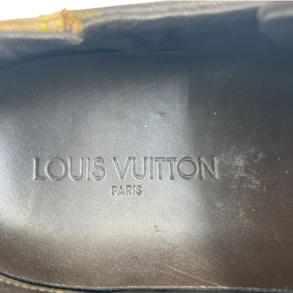 Louis Vuitton Sneakers Monogram Leather Shoes Brown — view 7