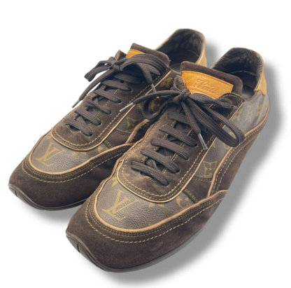 Louis Vuitton Sneakers Monogram Leather Shoes Brown