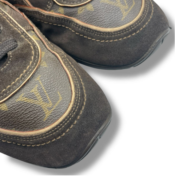 Louis Vuitton Sneakers Monogram Leather Shoes Brown — view 4