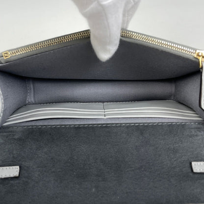 Fendi Studs Chain Wallet Rainbow Multi Shoulder Bag Leather Gray Multicolor — view 7