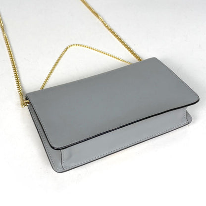 Fendi Studs Chain Wallet Rainbow Multi Shoulder Bag Leather Gray Multicolor — view 2