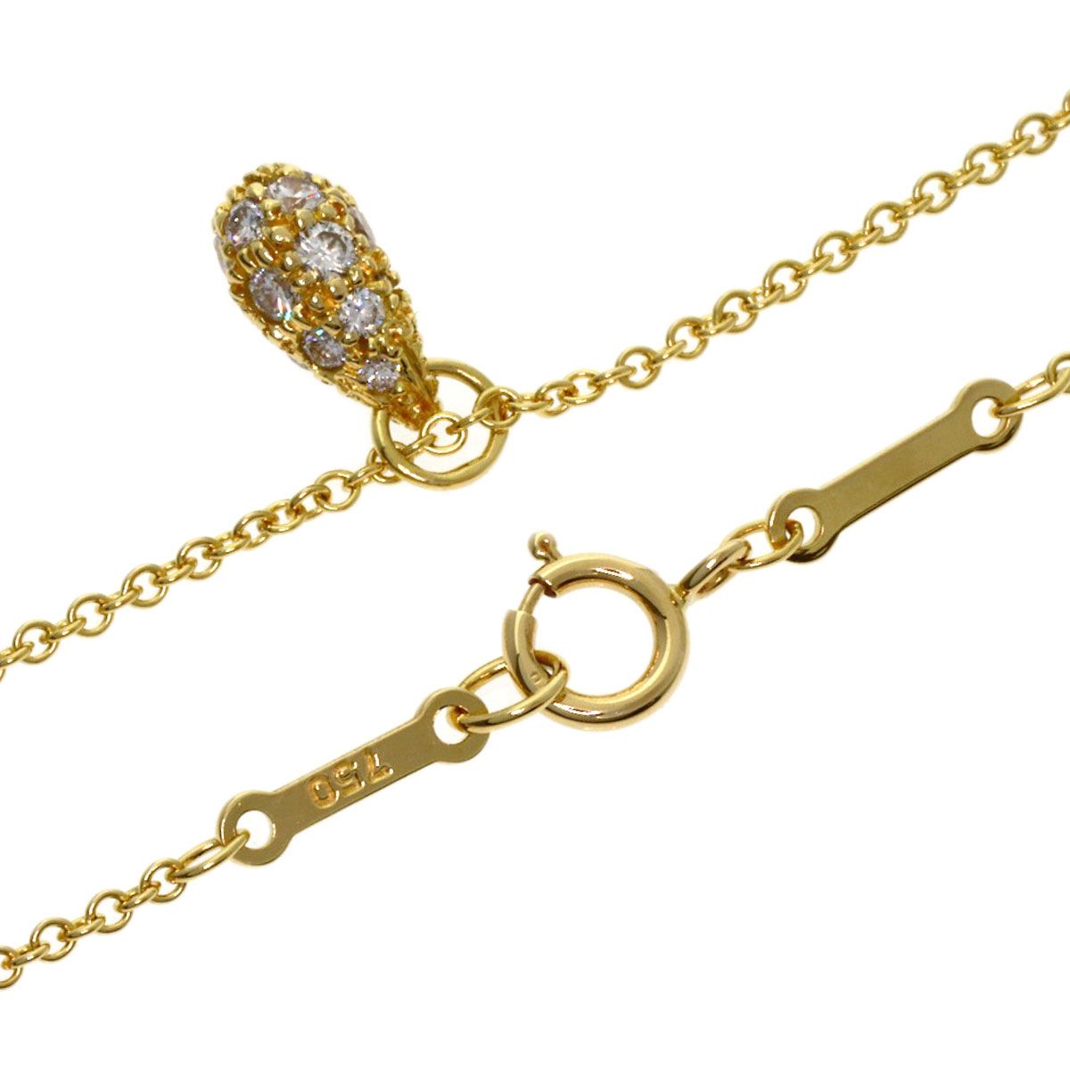 Tiffany & Co Teardrop Diamond Necklace 18K Yellow Gold — view 2