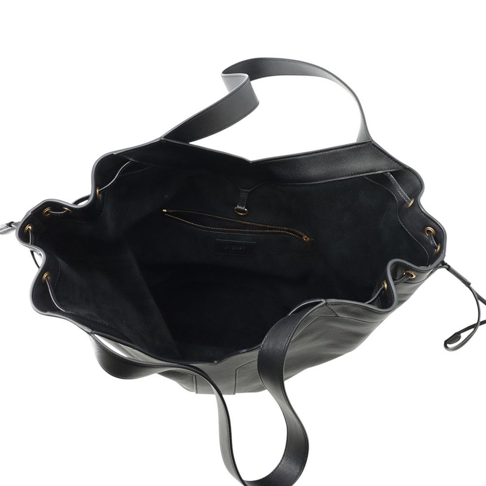 Saint Laurent Paris Tote Hobo Leather Black — view 5