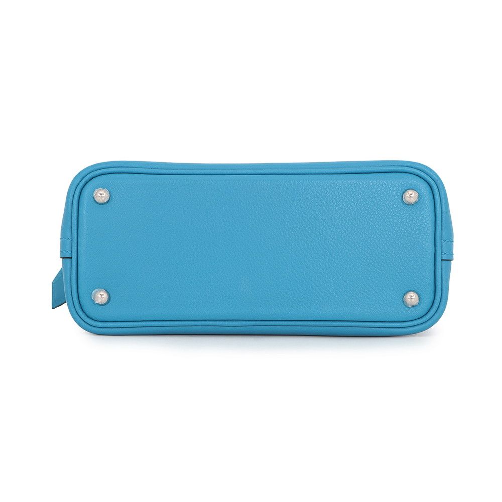 Hermes Bolide 1923 Mini Blue Zanzibar Silver Color 2-Way Handbag — view 3