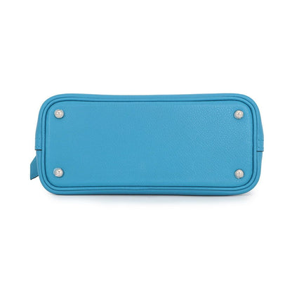 Hermes Bolide 1923 Mini Blue Zanzibar Silver Color 2-Way Handbag — view 3