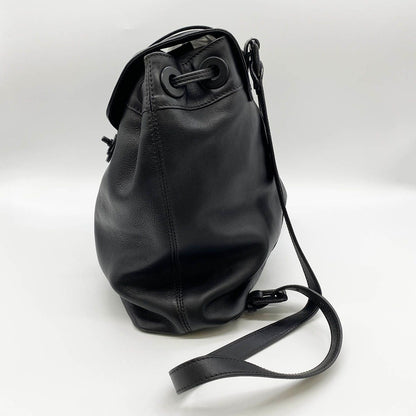 Chanel CC Logo Turnlock Backpack Leather Black Vintage — view 5