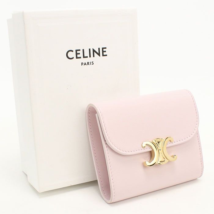 Celine Small Flap Wallet Triomphe Trifold Calfskin