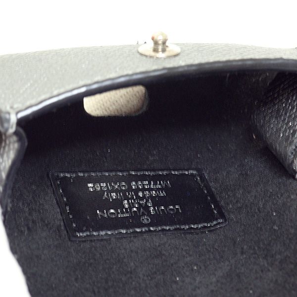 Louis Vuitton LV Earphones Pouch Taigarama Gray Silver — view 6