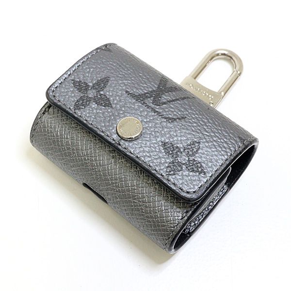 Louis Vuitton LV Earphones Pouch Taigarama Gray Silver