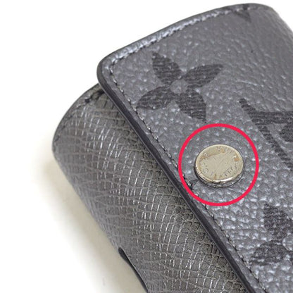 Louis Vuitton LV Earphones Pouch Taigarama Gray Silver — view 4