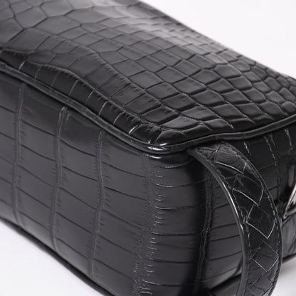 Bottega Veneta Croco Embossed Travel Pouch Black Matte — view 6
