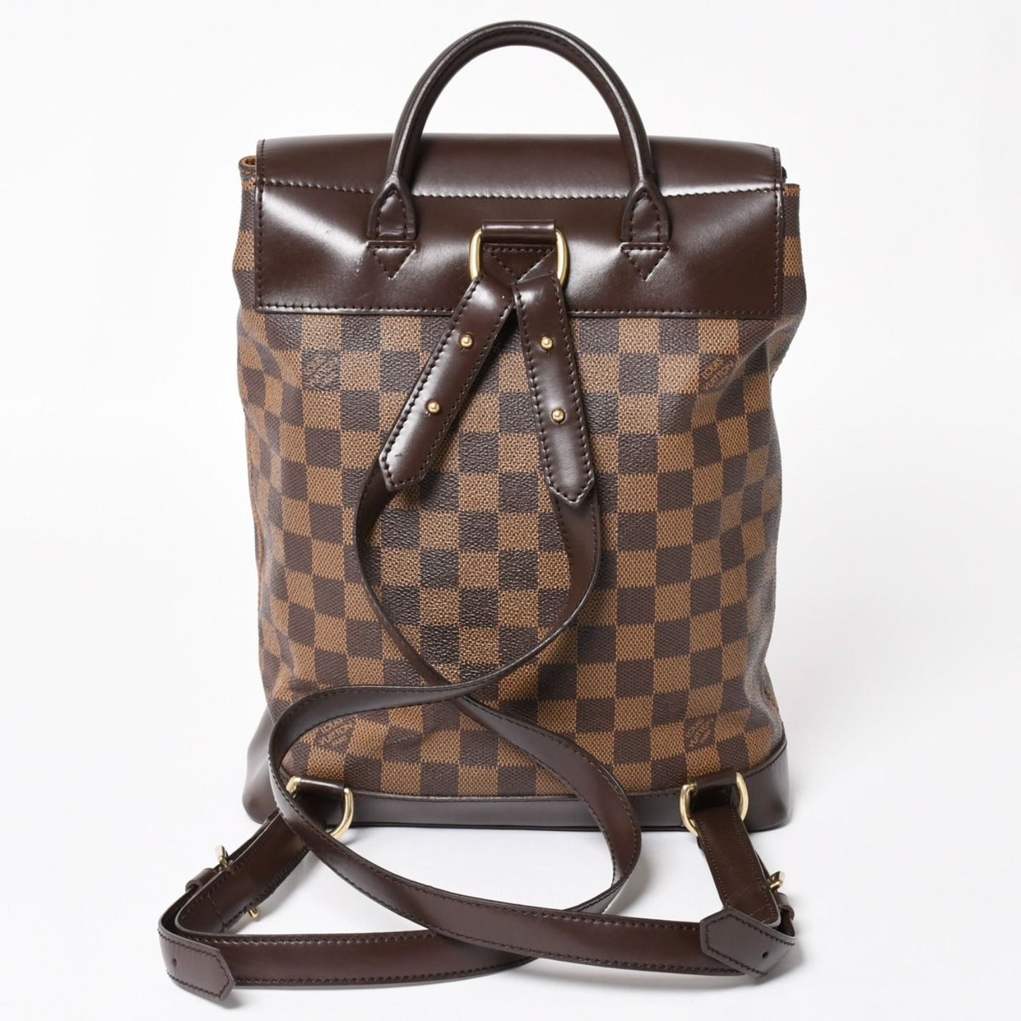 Louis Vuitton Damier Soho Backpack Brown Leather — view 2