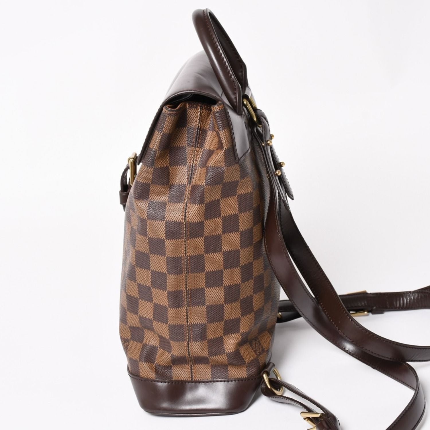 Louis Vuitton Damier Soho Backpack Brown Leather — view 4