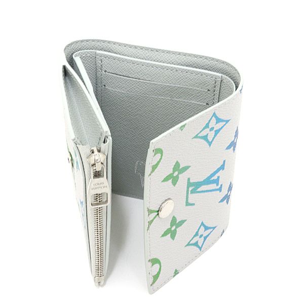 Louis Vuitton Monogram Iridescent Victor Wallet Gray Gradient Trifold — view 4