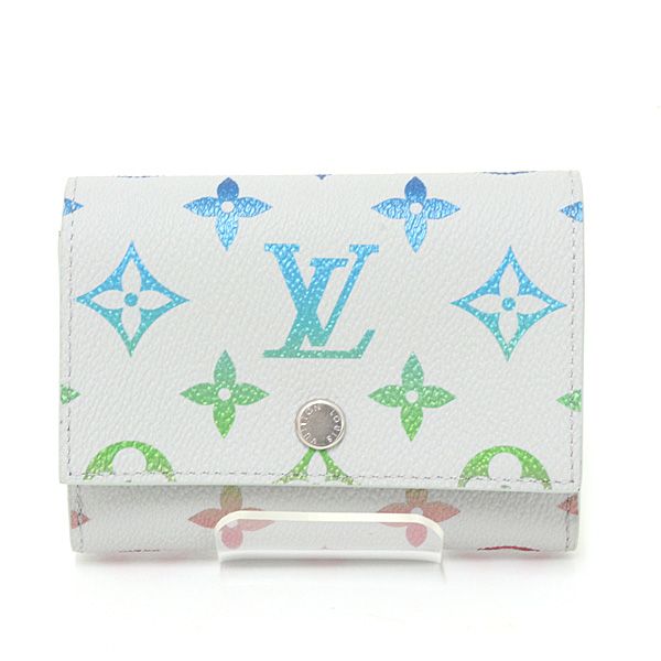 Louis Vuitton Monogram Iridescent Victor Wallet Gray Gradient Trifold