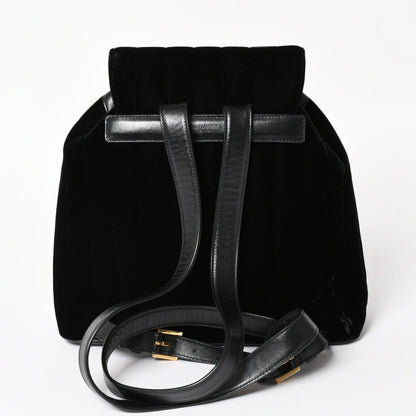 Saint Laurent Vicky Small Backpack Velvet Gold — view 2